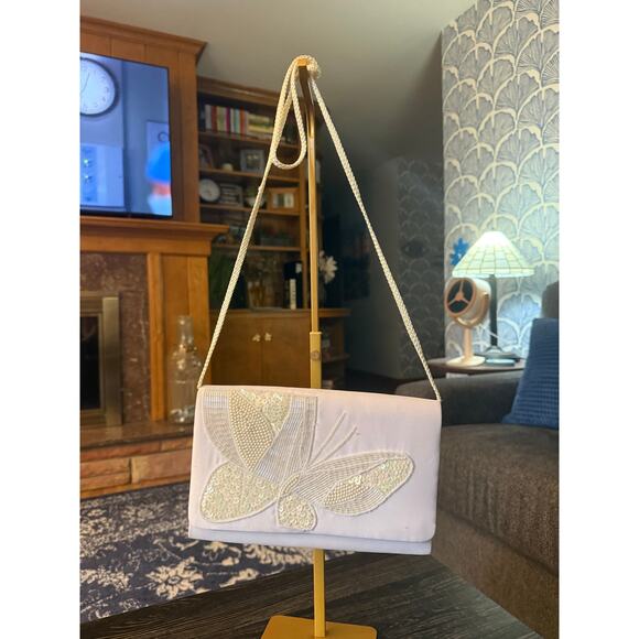 Vintage SOPHISTIQUE Beaded and Sequin Butterfly Crossbody - Picture 7 of 7